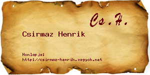 Csirmaz Henrik névjegykártya